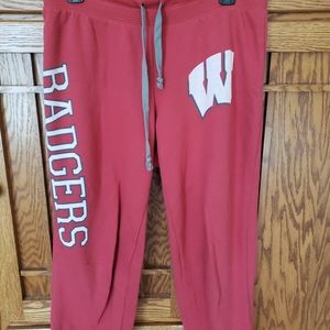 Women's Wisconsin Badgers Red Sweatpants Sz. M